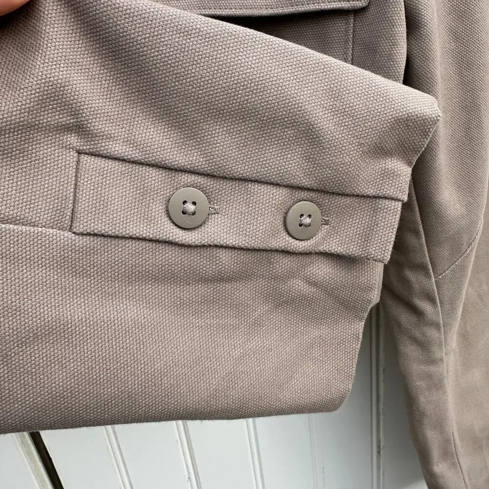 Alo Light Cocoa Main Character High-Waist Wide Leg Trouser Cropped Jacket XS - Picture 16 of 16